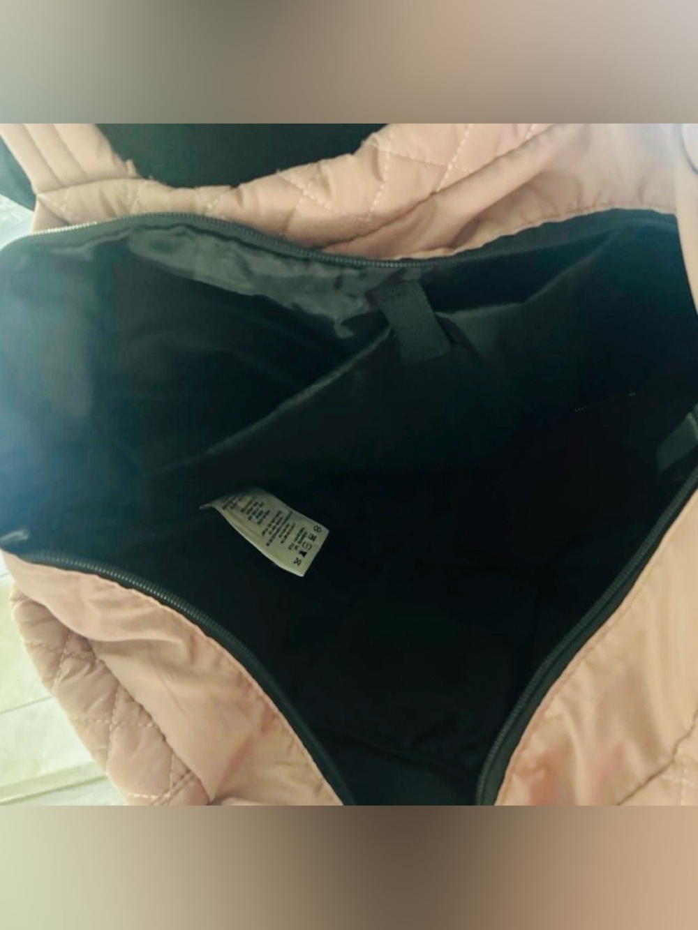 Free Country Quilted Puffer Tote Diaper Bag Pink Large Travel Mom Bag - Picture 4 of 4